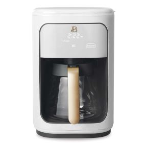 14 Cup Programmable Touchscreen Coffee Maker, White Icing by Drew Barrymore (actual_color: white icing)